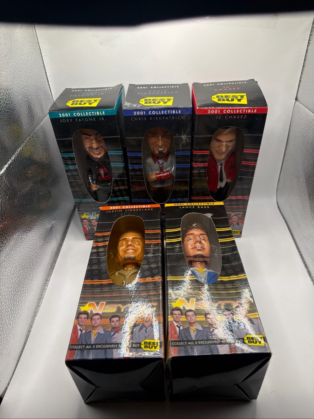 Collectible Boys Action Figure Set - Black, Red, Blue, Orange